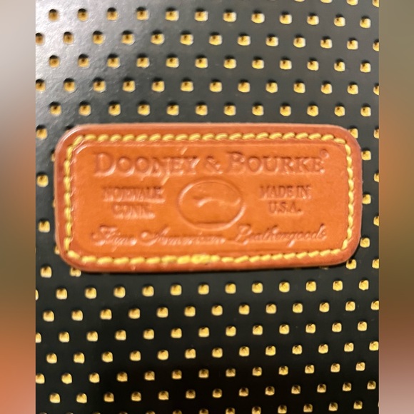 Last chance ! Vtg DOONEY & BOURKE “Rare Polkadot Green Leather Handbag Ex Con - Picture 5 of 15